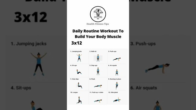 'Daily Routine Workout To Build Your Body Muscle | Health Fitness Tips'