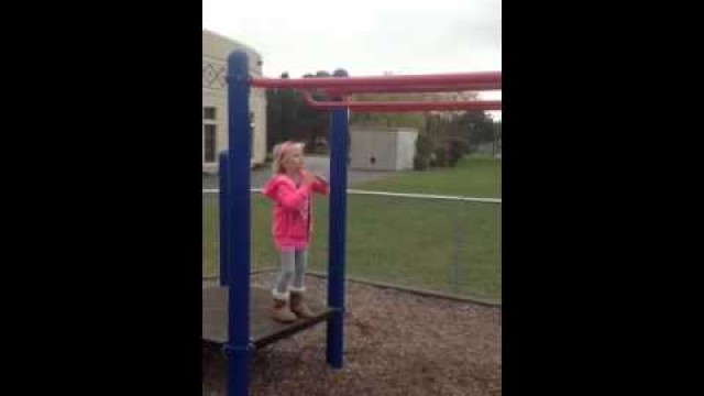 'Kyla on monkey bars'