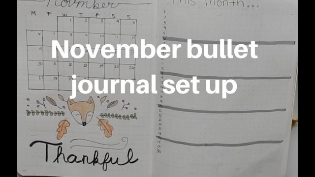 'November bullet journal set-up | Bujo | Woodland friends'