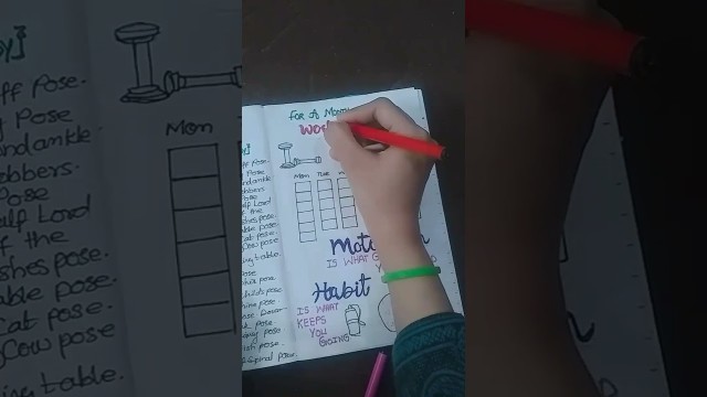 'bullet journal | workout journaling | ASMR TikTok | journaling TikToks | scrapbook ideas |'