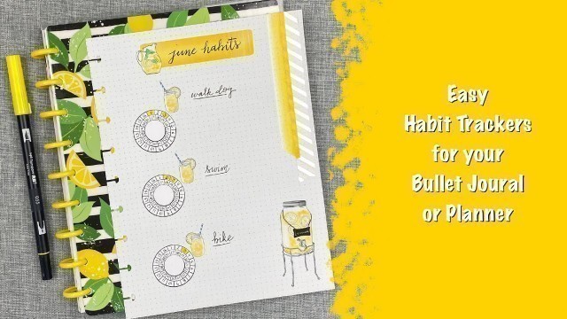 'Easy Habit Trackers for Your Bullet Journal or Planner'