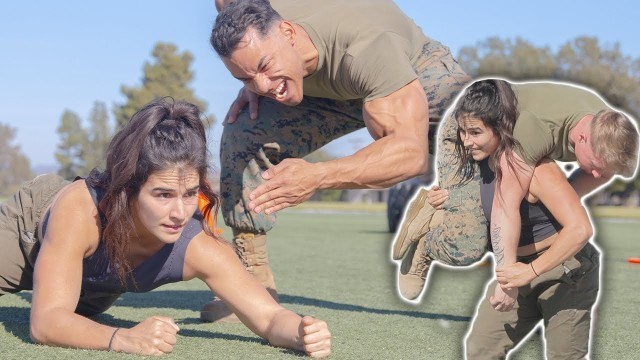 'Crossfit Games Lauren Fisher Attempts US Marine Combat Fitness Test'