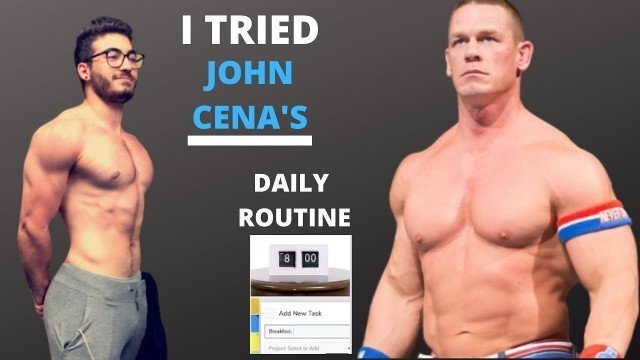 'I TRIED JOHN CENA\'S DIET & WORKOUT FOR A DAY - I Tried Everything John Cena Does In A Day!'