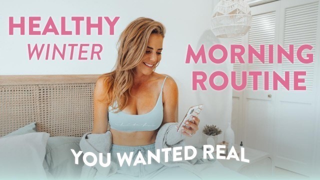 'My Real HEALTHY Winter Morning Routine 2020 // I OVERSLEPT!'