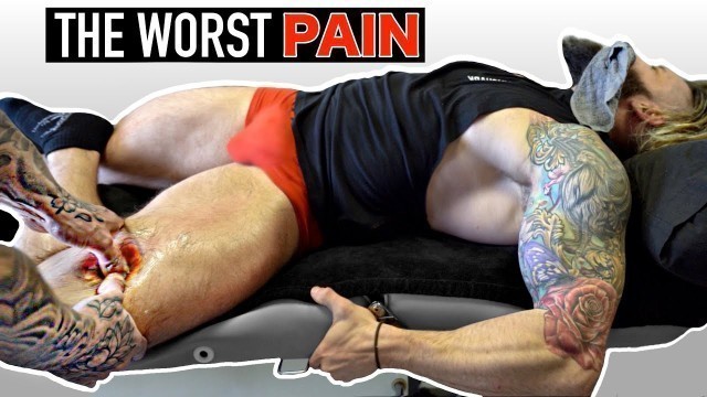 'The WORST PAIN I\'ve Felt! | FIXING HIP & KNEE Pain | Trigger Point Therapy (Lex Fitness)'