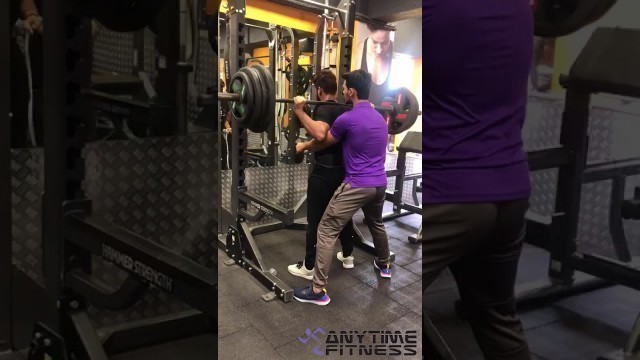 'Barbell Squat | Leg muscle-building | Anytime fitness'