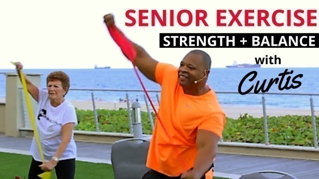 'Resistance band exercises + Balance exercises for seniors + Stretching exercises for senior fitness'