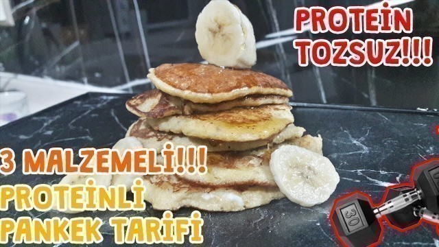 'Üç Malzemeli Proteinli Pankek Tarifi | Fit Protein Pankek Tarifi | Sporcu Beslenmesi İçin Tarifler'