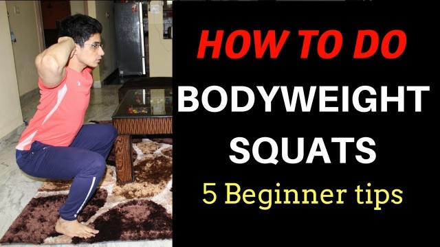 'How to do Bodyweight SQUATS | Beginner/Home workout |  DP Fitness'