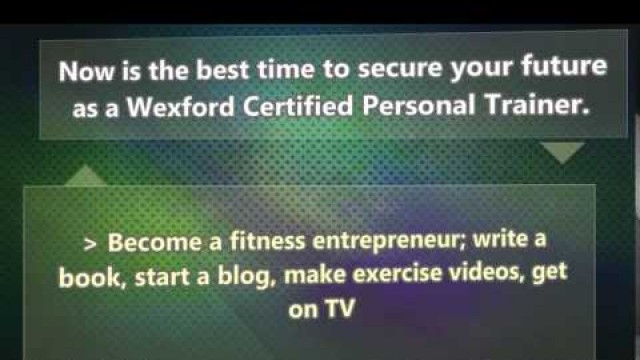 'Personal Fitness Trainer Certification Program from Wexford University'