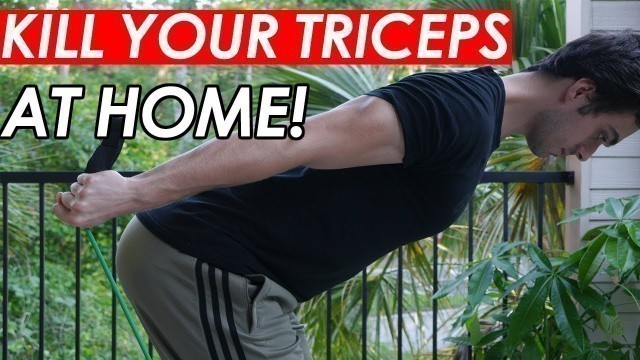 '5 BEST Resistance Band TRICEP Exercises At Home (Best Tricep Workout!)'