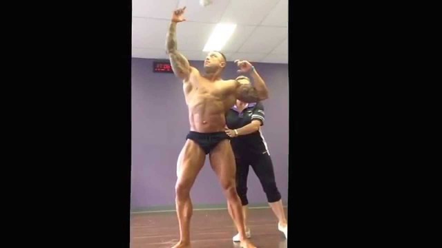 'Anytime Fitness Bowen Hills member Leon @ Body Builder Posing Class'