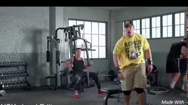 'John cena dancing In the gym on  kar gayi chull.'