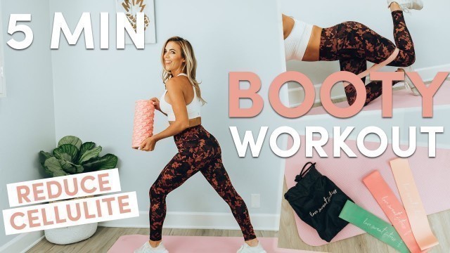 '5 Minute Booty Shaping + Cellulite Reducing Workout // Resistance Band Exercises'