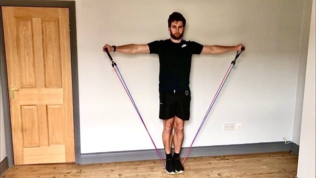 'TOP 5 RESISTANCE BANDS EXERCISES FOR YOUR SHOULDERS — GROW STRONG AND DEFINED SHOULDERS! #shorts'