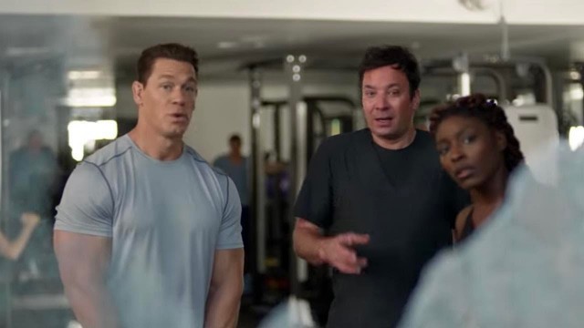 'Jimmy Fallon, John Cena and other stars workout in hilarious beer commercial for Sunday’s game'