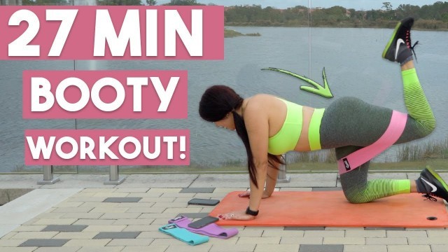 'GROW YOUR BOOTY | TRAIN WITH ME - 27 min RESISTANCE BAND BOOTY At Home Workout'