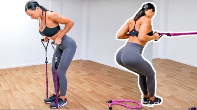 'UPPER BODY EXERCISES USING RESISTANCE BANDS | HOME WORKOUT'