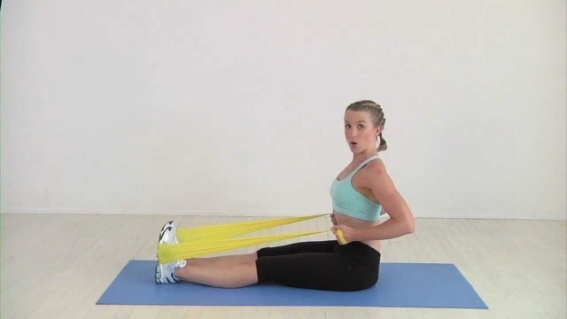 'Seated Row - 15-Minute Resistance Band Workout'