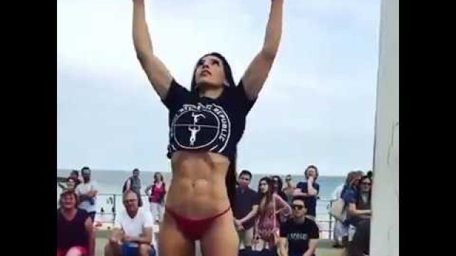 'Sexy Fitness Girls Pull Ups  challenge ❤  crazy motivation killer training'