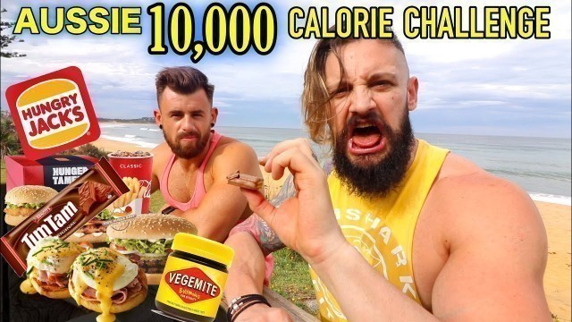 '2 MEN - 1 COUNTRY - 10,000 CALORIE CHALLENGE...Englishmen Eats Trying Australian Food! (Lex Fitness)'