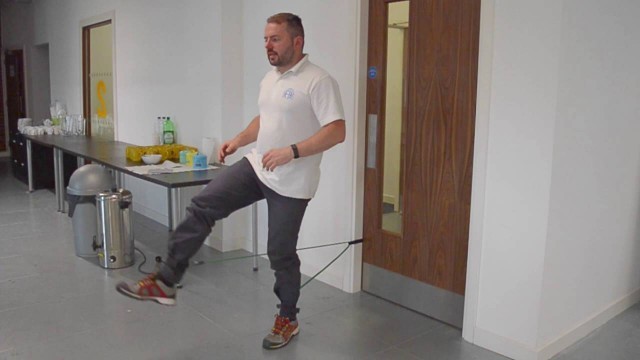 'Resistance Band Door Exercises using the Ankle Straps'