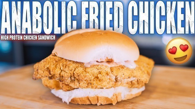 'BODYBUILDING CRISPY FRIED CHICKEN SANDWICH | High Protein Bodybuilding Air Fryer Recipe'