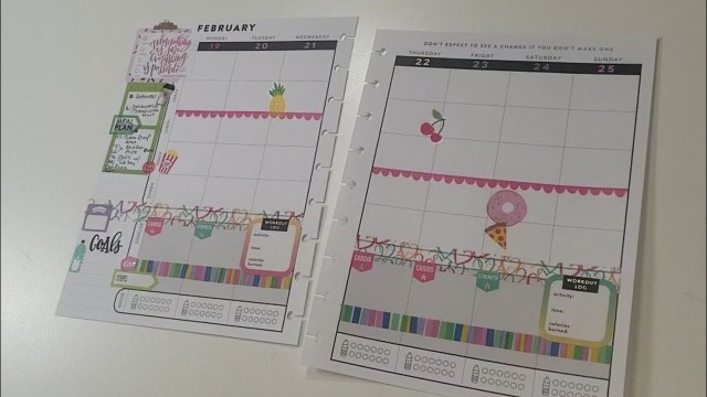 '#WellnessWednesday Plan With Me: The Happy Planner Fitness February 19th-25th'