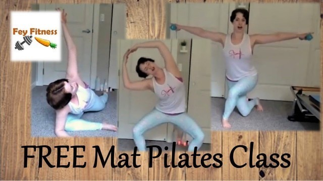 'Mat Pilates At Home Workout! Light Dumbbells Needed. Total Body Fitness! *FREE* 50 Min 10/6/2020'