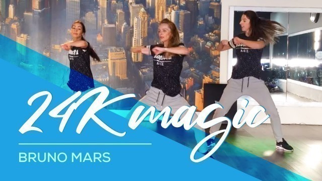 '24K Magic - Bruno Mars - Davy Johnes remix - Easy Combat Fitness Dance Baile Choreography'