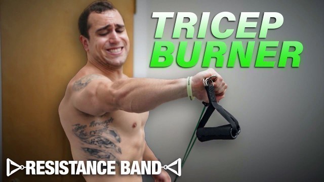 'Resistance Band Tricep Workout At Home to Get Ripped!'