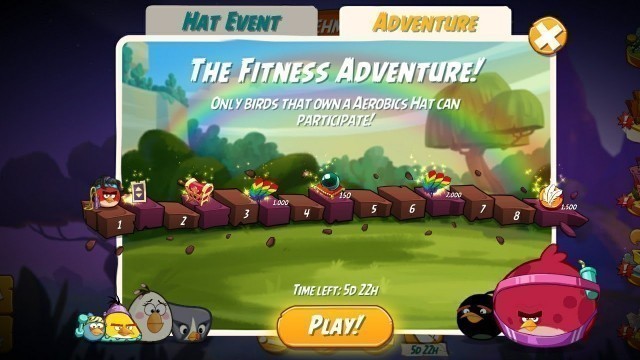 'Angry Birds 2 AB2| The Fitness Adventure| The Aerobics Hat Event/Adventure| With 4 Birds'