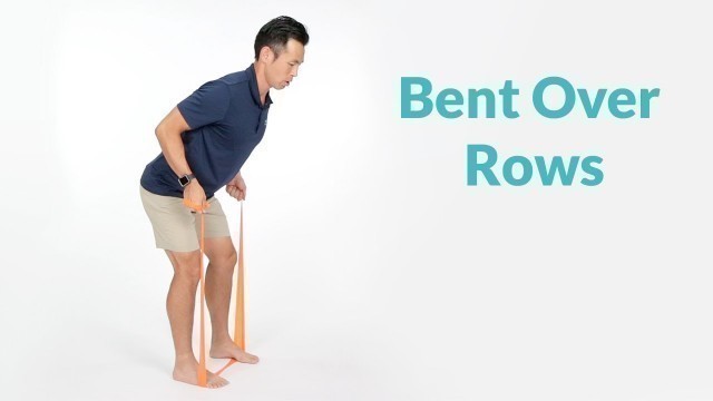 'Resistance Band Exercise: Bent Over Rows'