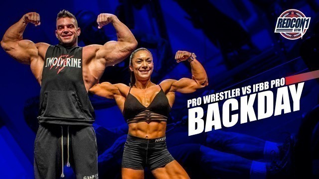 'Back Workout | AEW Brian Cage VS IFBB Pro Jessica Huete'