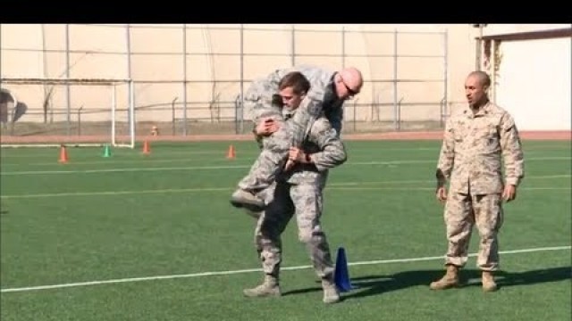 'Airmen Try the Marine Corps Combat Fitness Test'