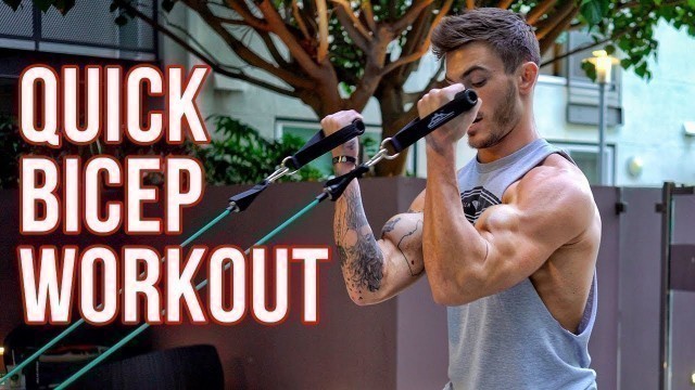 'Quick Bicep Workout For Bigger Arms (ONLY 2 EXERCISES!)'