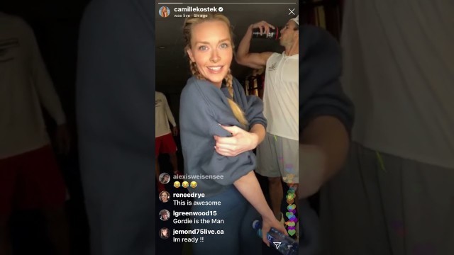 'Camille Kostek, Rob Gronkowski & Gordie Gronkowski Instagram Live Workout'