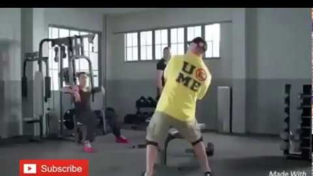 'TUNAK TUNAK TUN TARA RA  featuring john cena | tunak tunak at gym | tunak tunak at wwe'