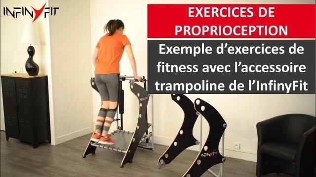 'Infinyfit exercices fitness avec accessoire trampoline de proprioception'