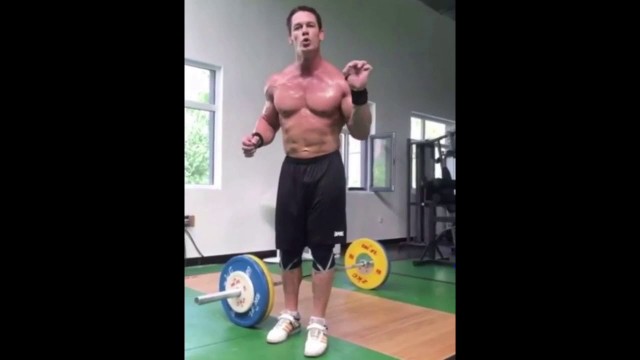 'John Cena at gym in china'