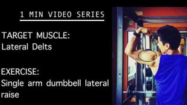 'HOW TO DO: Single Arm Dumbbell Lateral Raise (1 Minute Video) | DP Fitness'