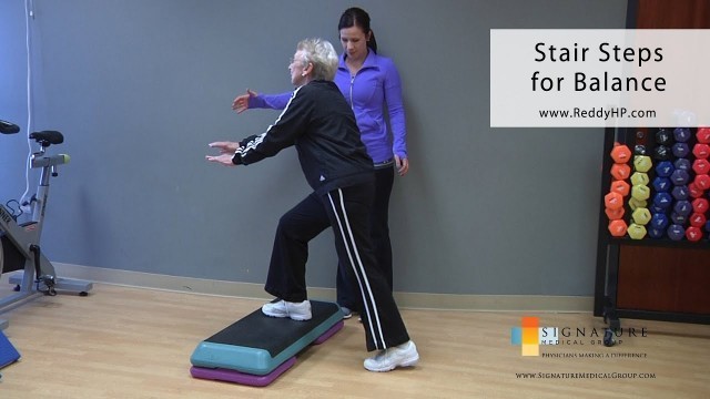 'Stair Step Exercise for Older Adults to Improve Balance'