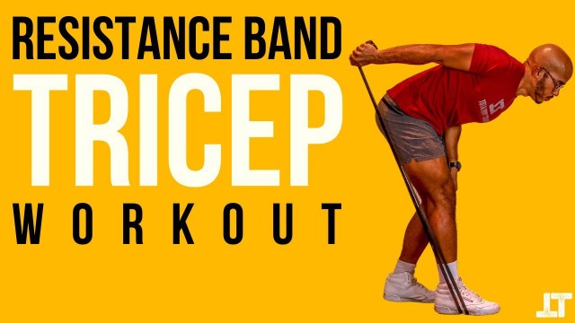 'Resistance Band Tricep Workout | 4 Tricep Exercises | No Attachment'