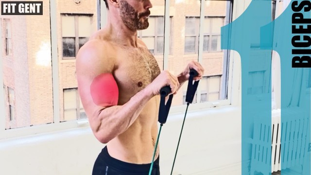 '11 RESISTANCE BAND BICEPS EXERCISES AND WHAT PART OF THE BICEPS THEY TARGET - NO ATTACHING'