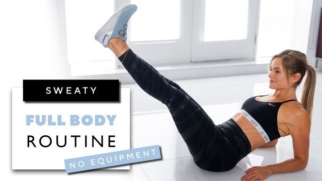 '12 MIN - SWEATY FULL BODY WORKOUT // No equipment// Jessica Webb'