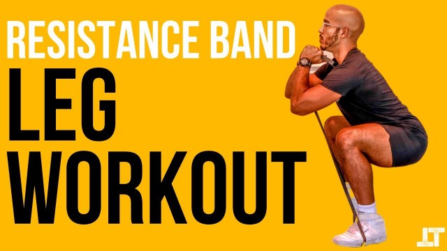 'Resistance Band Leg Workout | 4 Quad and Hamstring Exercises | No Attachment'