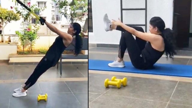 'Actress Kamna Jethmalani Workout Video | Manastars'