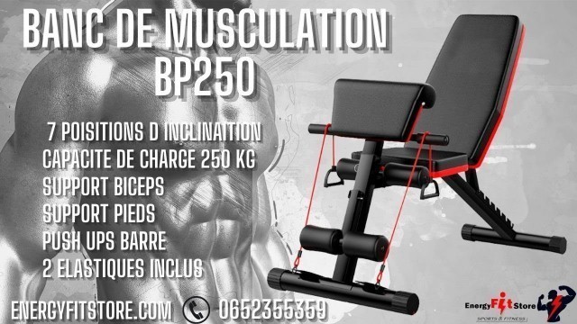 'BANC DE MUSCULATION BP250 FITNESS MAROC'