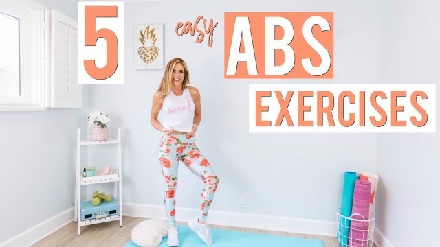 '5 EASY Abs Exercises | Lazy Girl Workout'