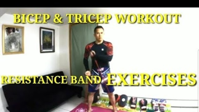 'Bicep & Tricep Workout | Resistance Band Exercises At Home'